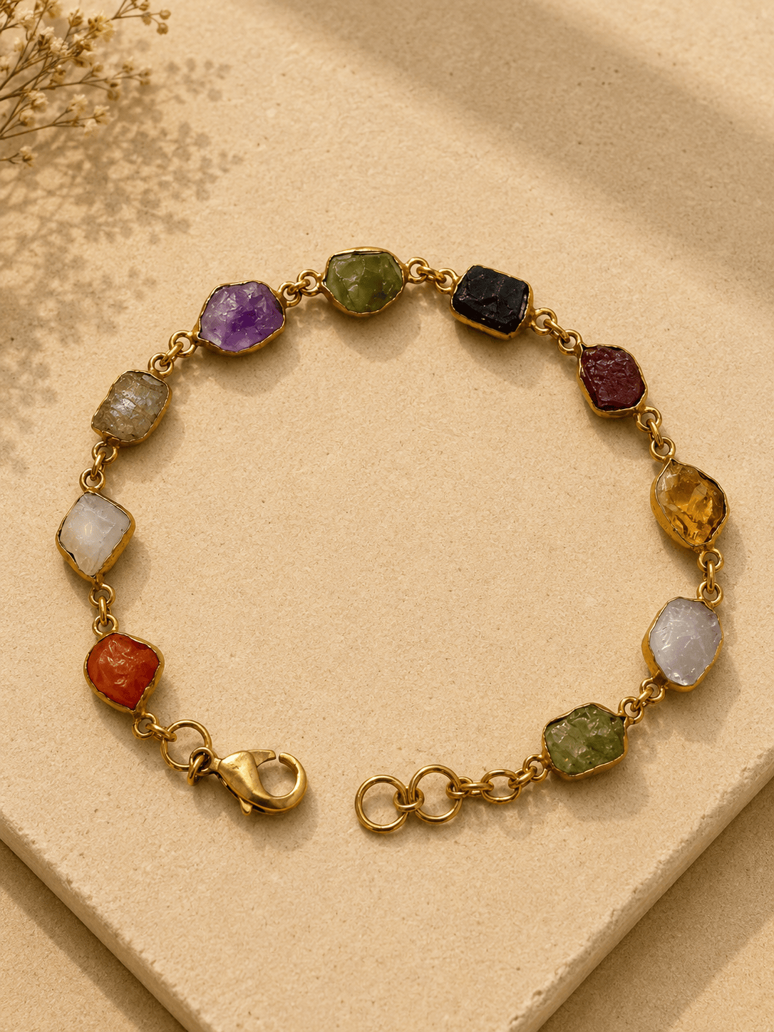 Naarya Jewels Multicolour Raw Earth Gold Bracelet