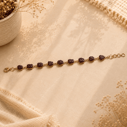 Naarya Jewels Raw Earth Garnet Raw Earth Gold Bracelet