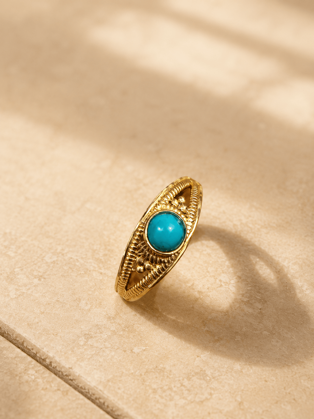Naarya Jewels turquoise / 14 Signet Gem Ring