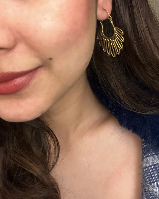 Golden Radiance Hoop Earrings