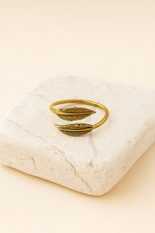 Twin Leaf Wrap Ring