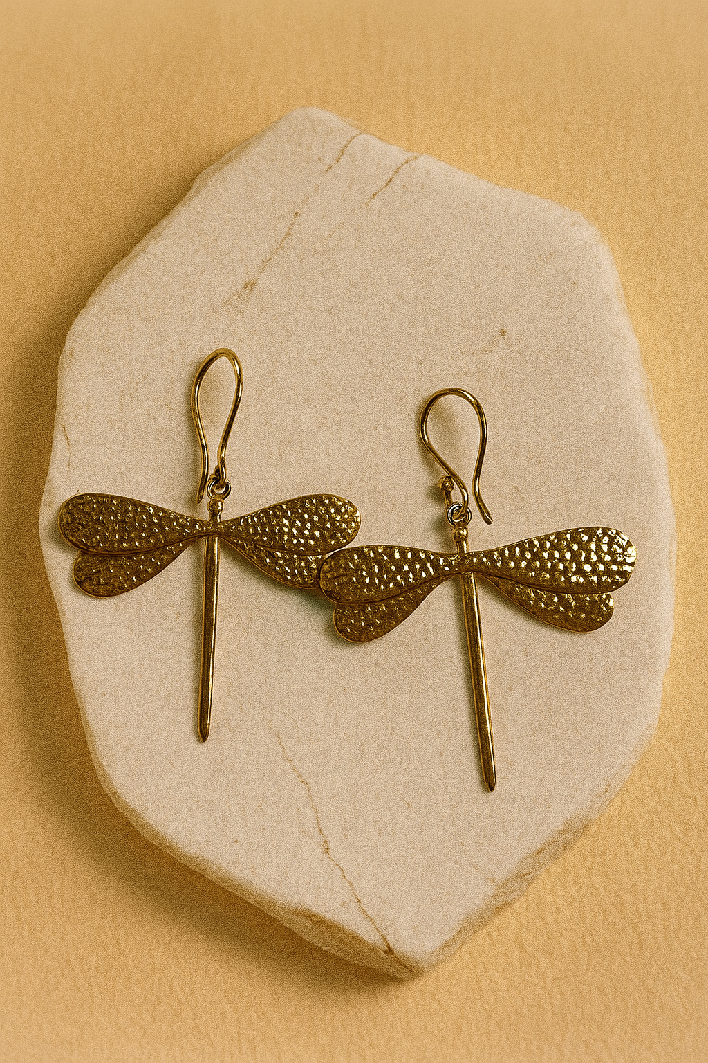 Golden Dragonfly Earrings