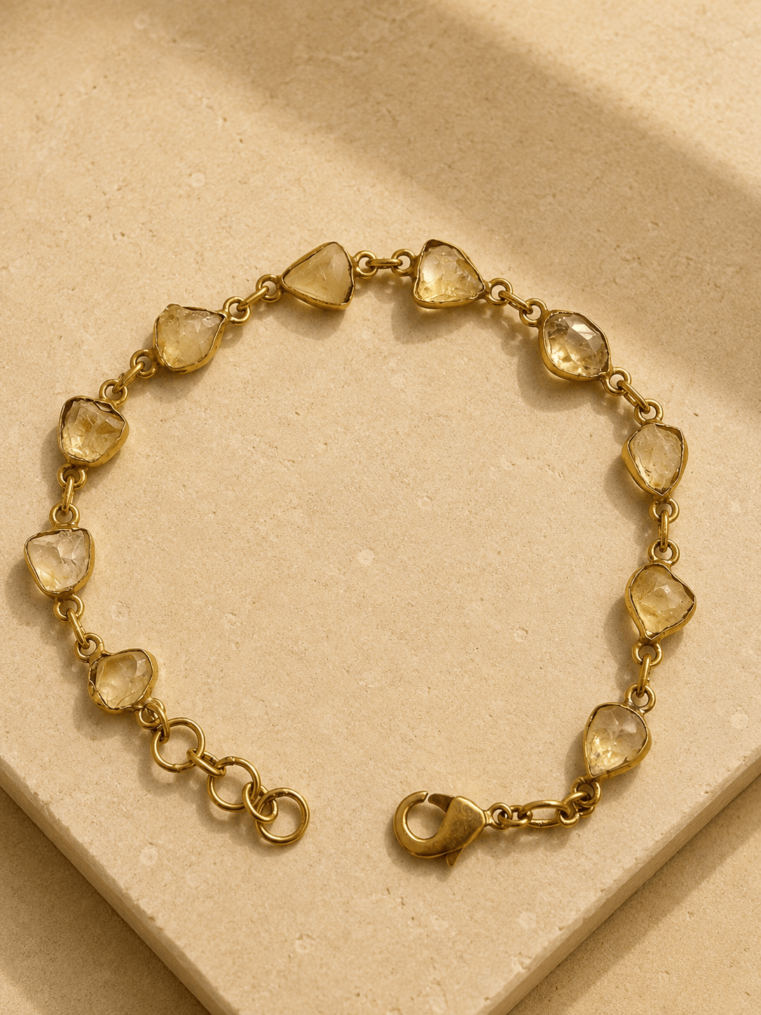 Naarya Jewels Citrine Raw Earth Gold Bracelet