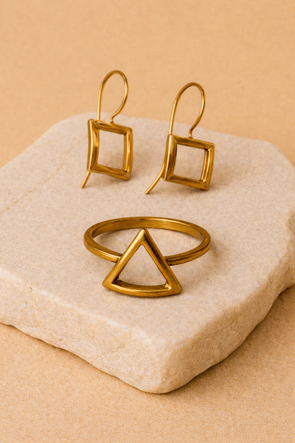 Abstract Elements earring & Ring Set