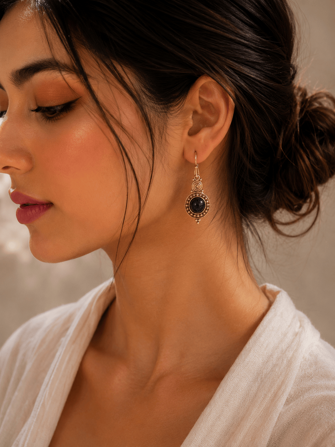 Naarya Jewels Earrings Lapis Lazuli Tribal Drop Earrings