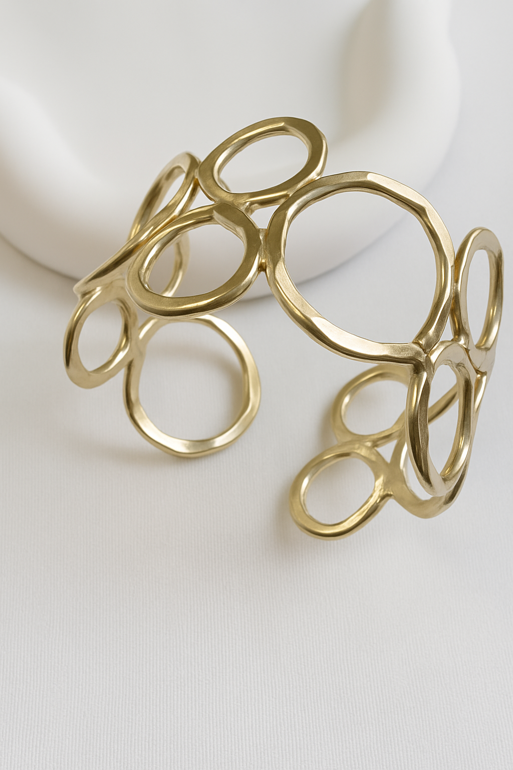 Golden Orbit Cuff Bracelet (Anti Tarnish)