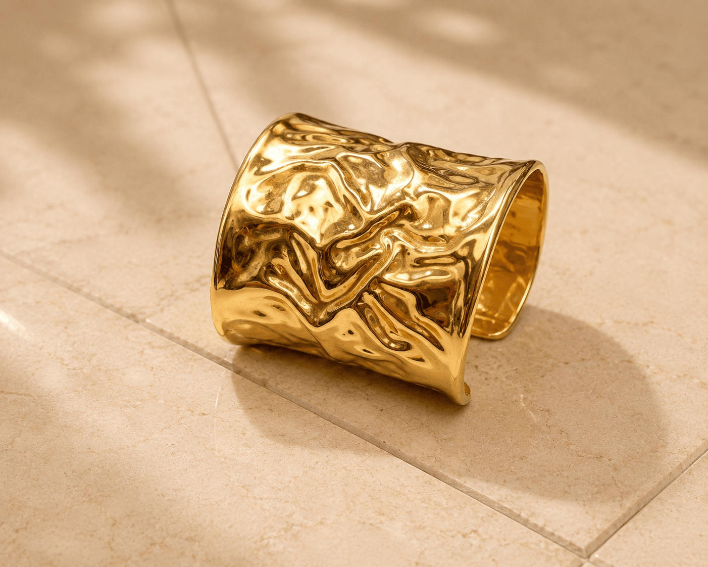 Naarya Jewels Aurora Molten Cuff Bracelet (Anti Tarnish)