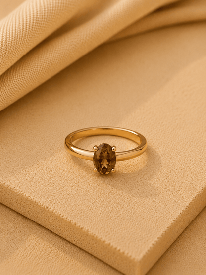 Naarya Jewels 14 / hessonite Amber Ember Garnet Ring