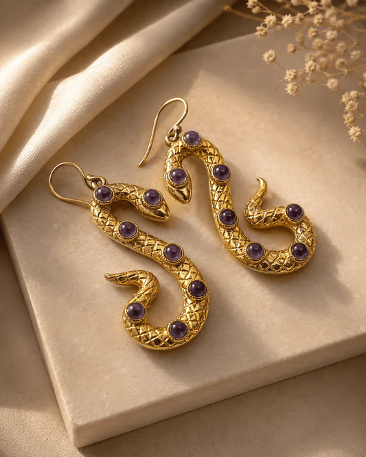 Naarya Jewels Venomous Amethyst Earrings