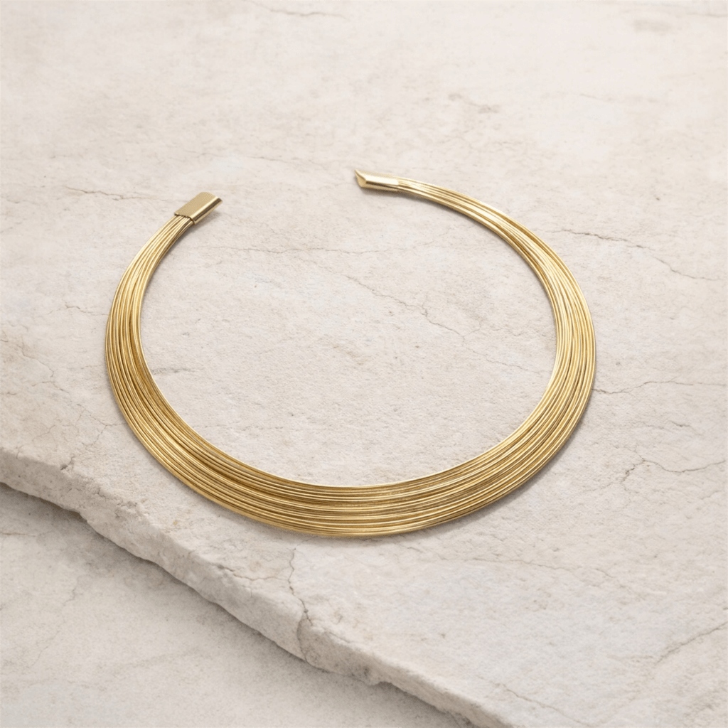 Naarya Jewels Multi-Wire Strand Collar Necklace (Anti Tarnish)