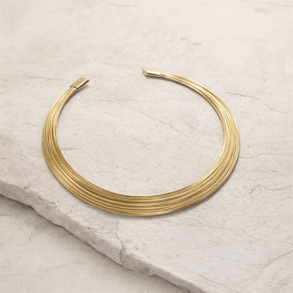 Naarya Jewels Multi-Wire Strand Collar Necklace (Anti Tarnish)