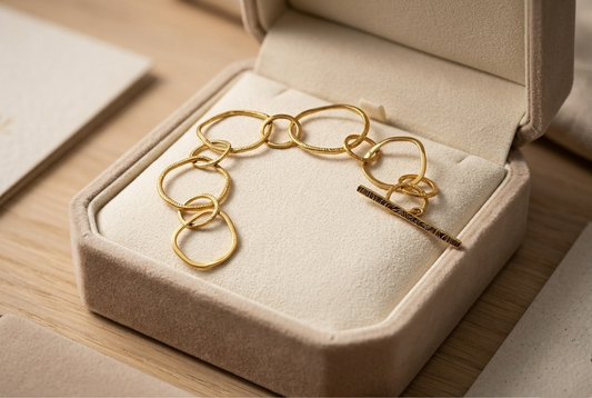 Abstract Hammered signature Bracelet (Anti Tarnish)