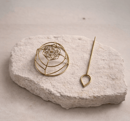 Naarya Jewels Floral Spiral Hair Bun Cage (Anti-Tarnish)