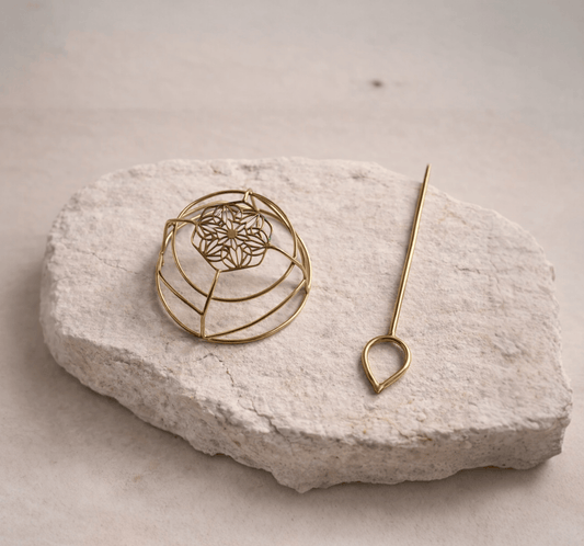 Naarya Jewels Floral Spiral Hair Bun Cage (Anti-Tarnish)