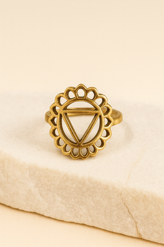 Solar Plexus chakra Symbol Ring