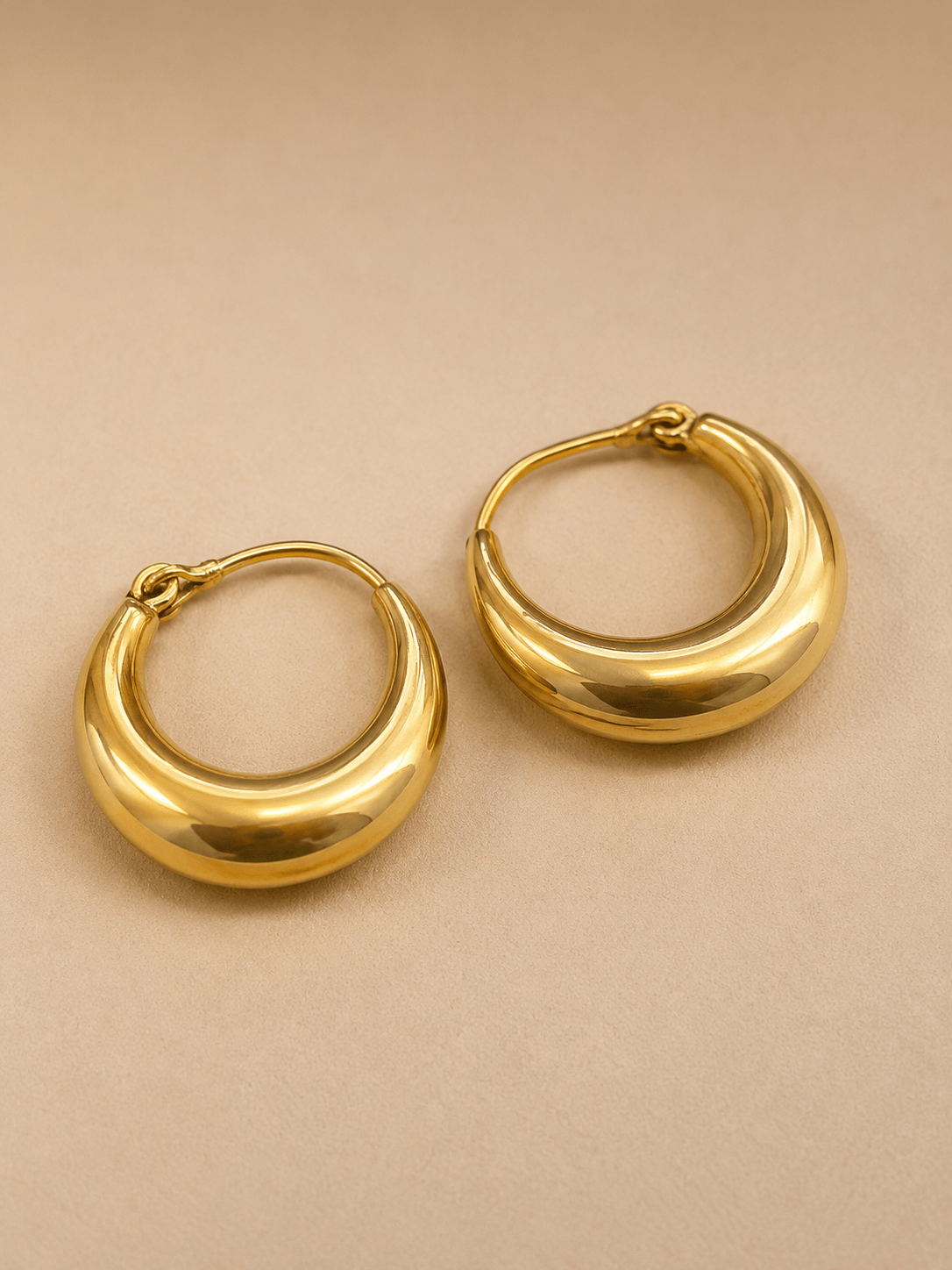 Naarya Jewels Solid gold circle long Earrings (Anti Tarnish)