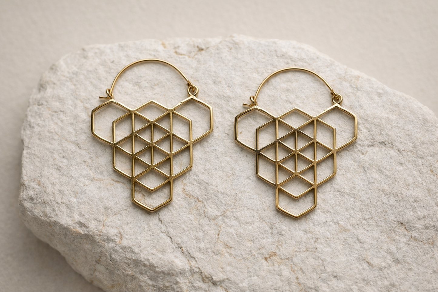 Golden Geometry Earrings