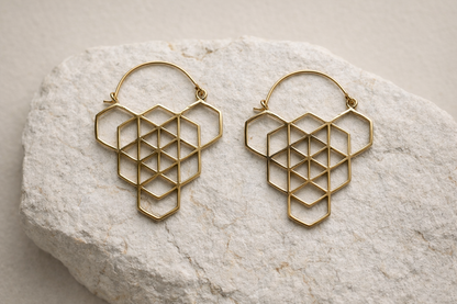Golden Geometry Earrings