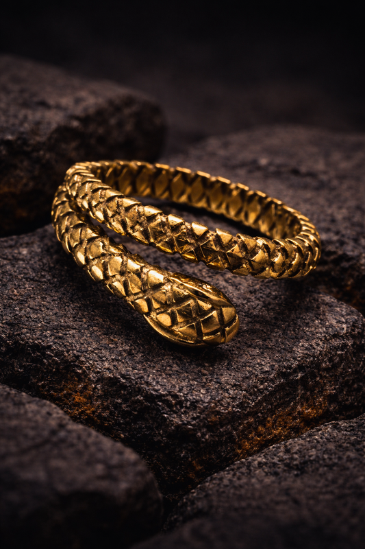 Scaled Serpent Coil Ring ( Anti Tarnish)