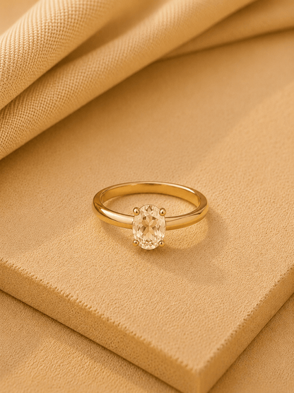 Naarya Jewels 12 / Citrine Amber Ember Garnet Ring
