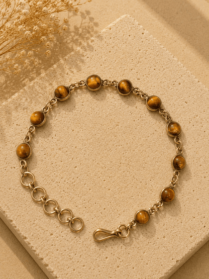 Naarya Jewels Cat’s eye Natural gold gemstone Bracelet