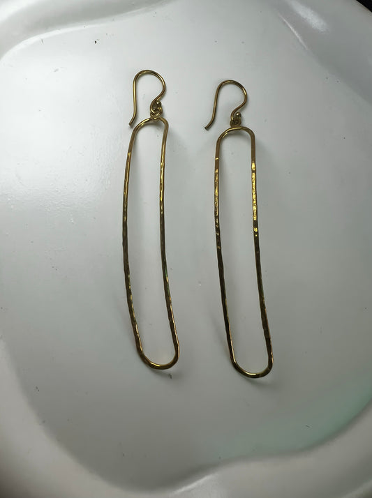 Golden Loop Drop Short Earrings