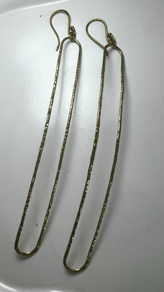 Golden Loop Drop Long Earrings