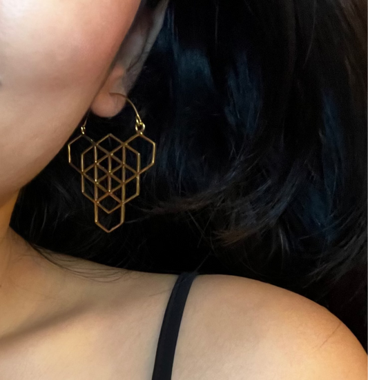 Golden Geometry Earrings