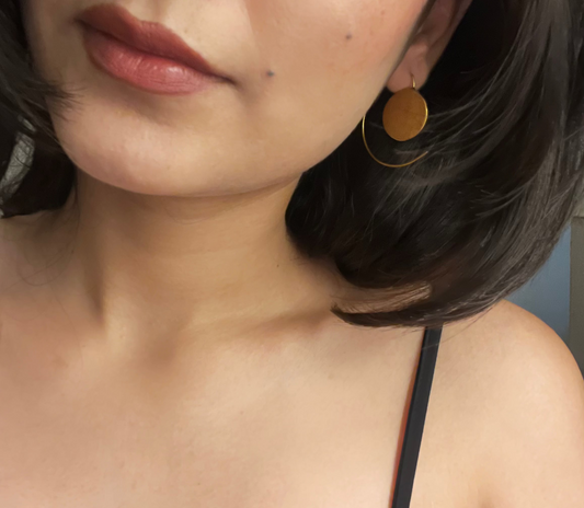 Aura Brushed Gold Earrings