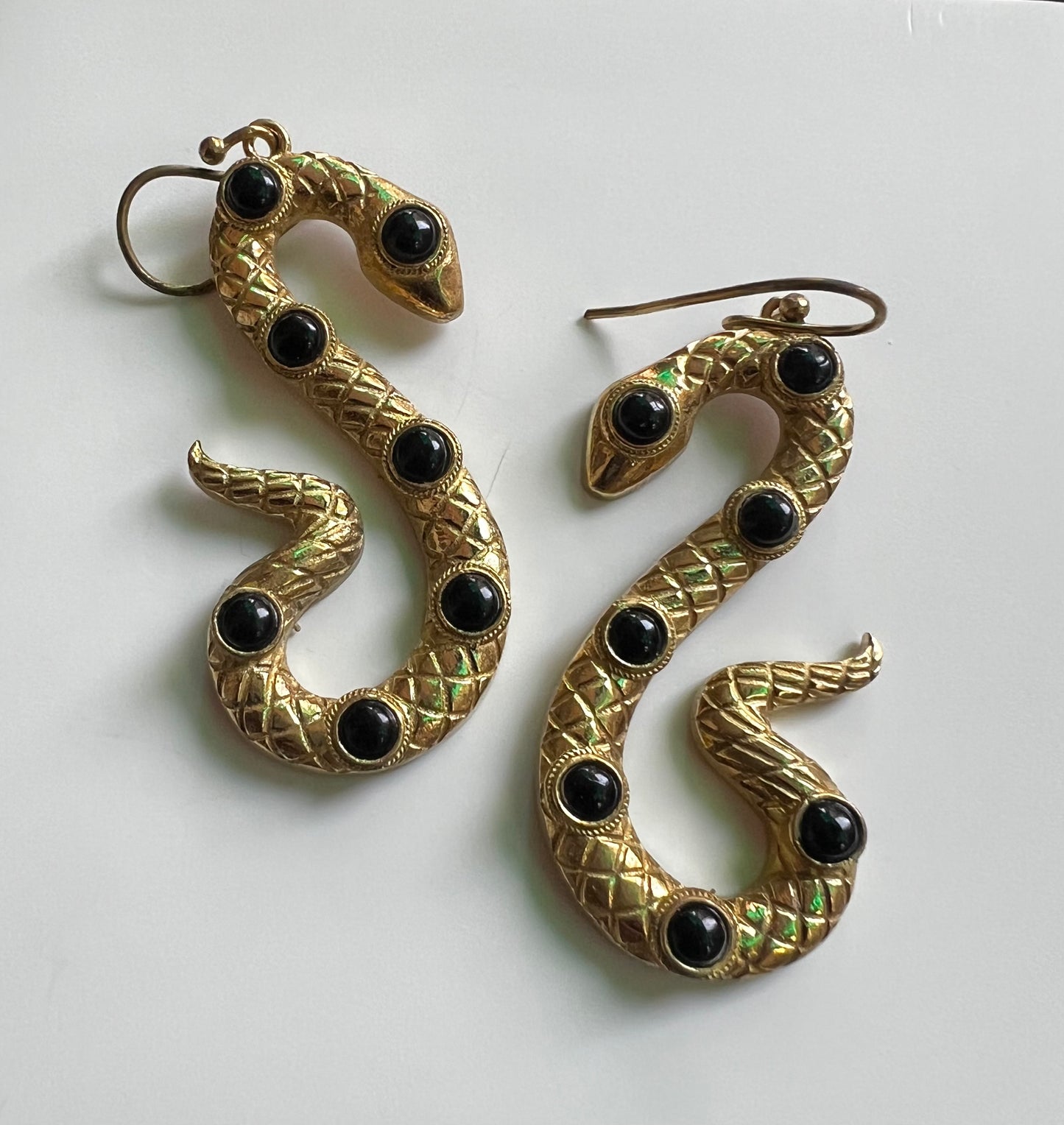 Venomous Glamour Statement Brass Earrings (Anti Tarnish)