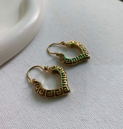 Golden Petal Frame Earrings (Anti Tarnish)