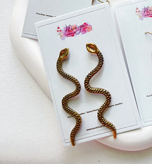 Charming Cobra Earrings (Anti Tarnish)