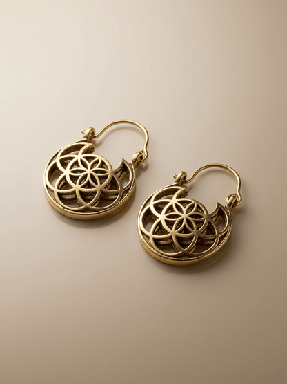 Naarya Jewels Lunar Bloom Earrings (Anti Tarnish)
