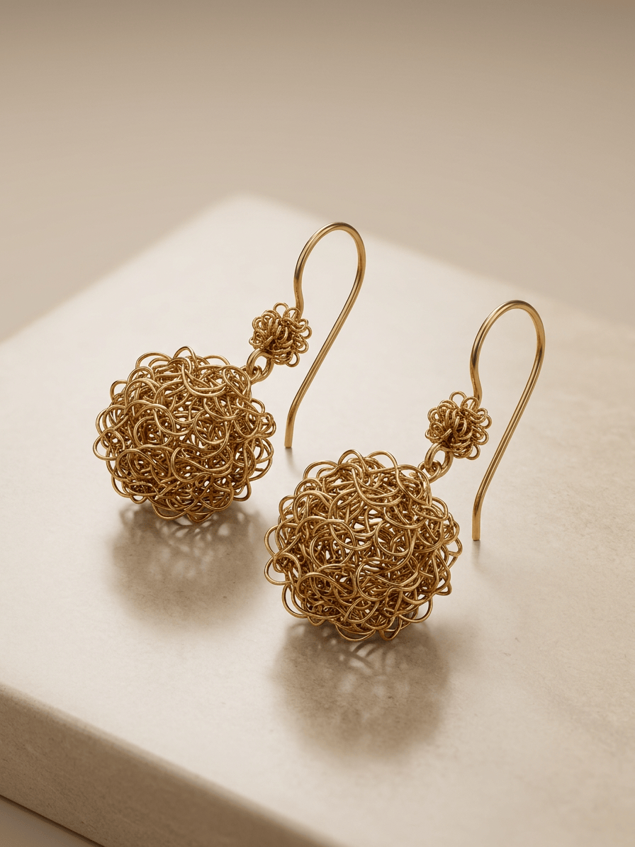 Naarya Jewels Celeste Wire Bloom Earrings (Anti Tarnish)