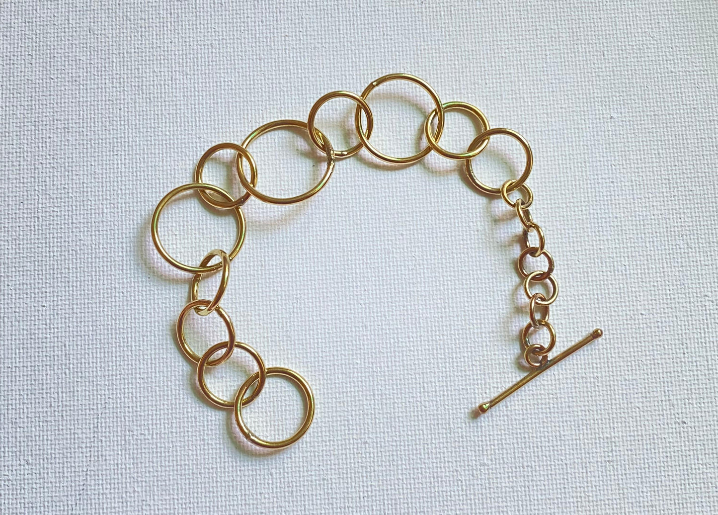 Circle Link  Brass Bracelet (Anti Tarnish)