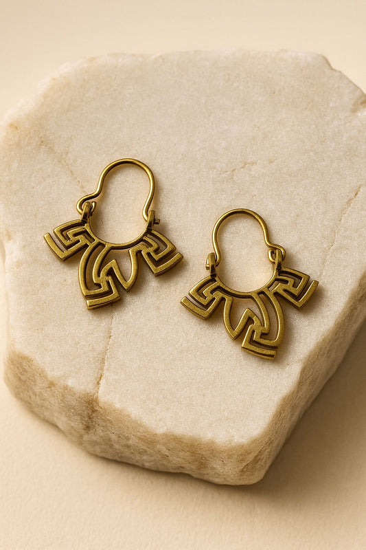 Geometric Maze Hoop earrings