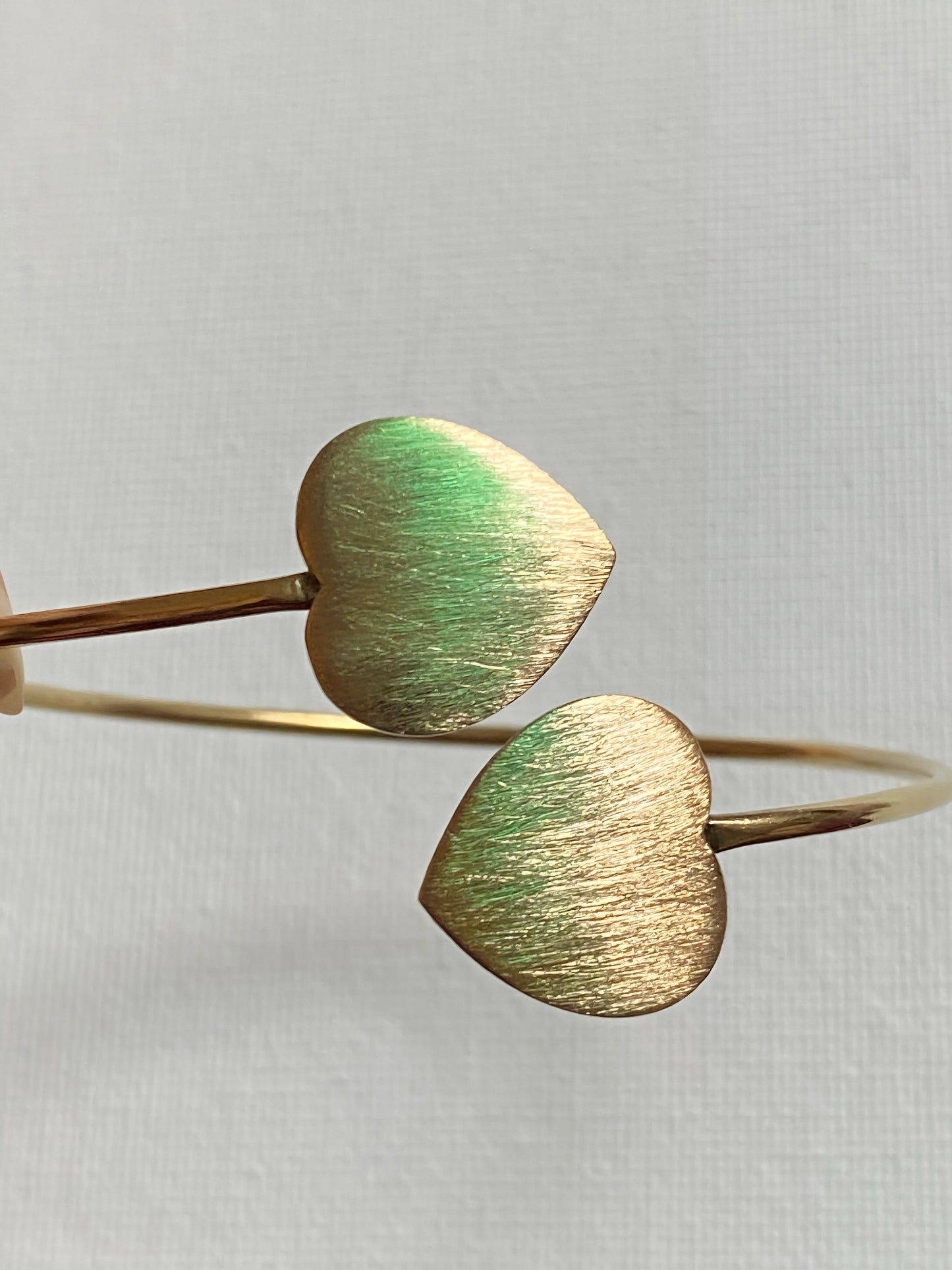 Heartline Duo & Bamboo Inspired Open Cuff Bracelet Combo (Anti Tarnish)