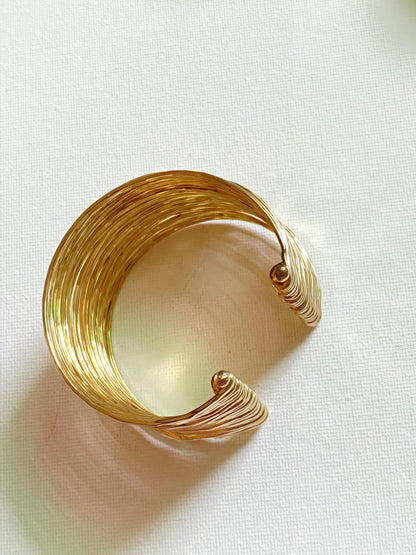 Statement strand Cuff Brass Bracelet (Anti tarnish)