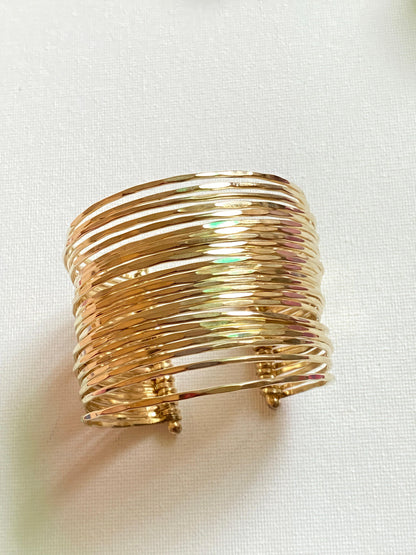 Statement strand Cuff Brass Bracelet (Anti tarnish)