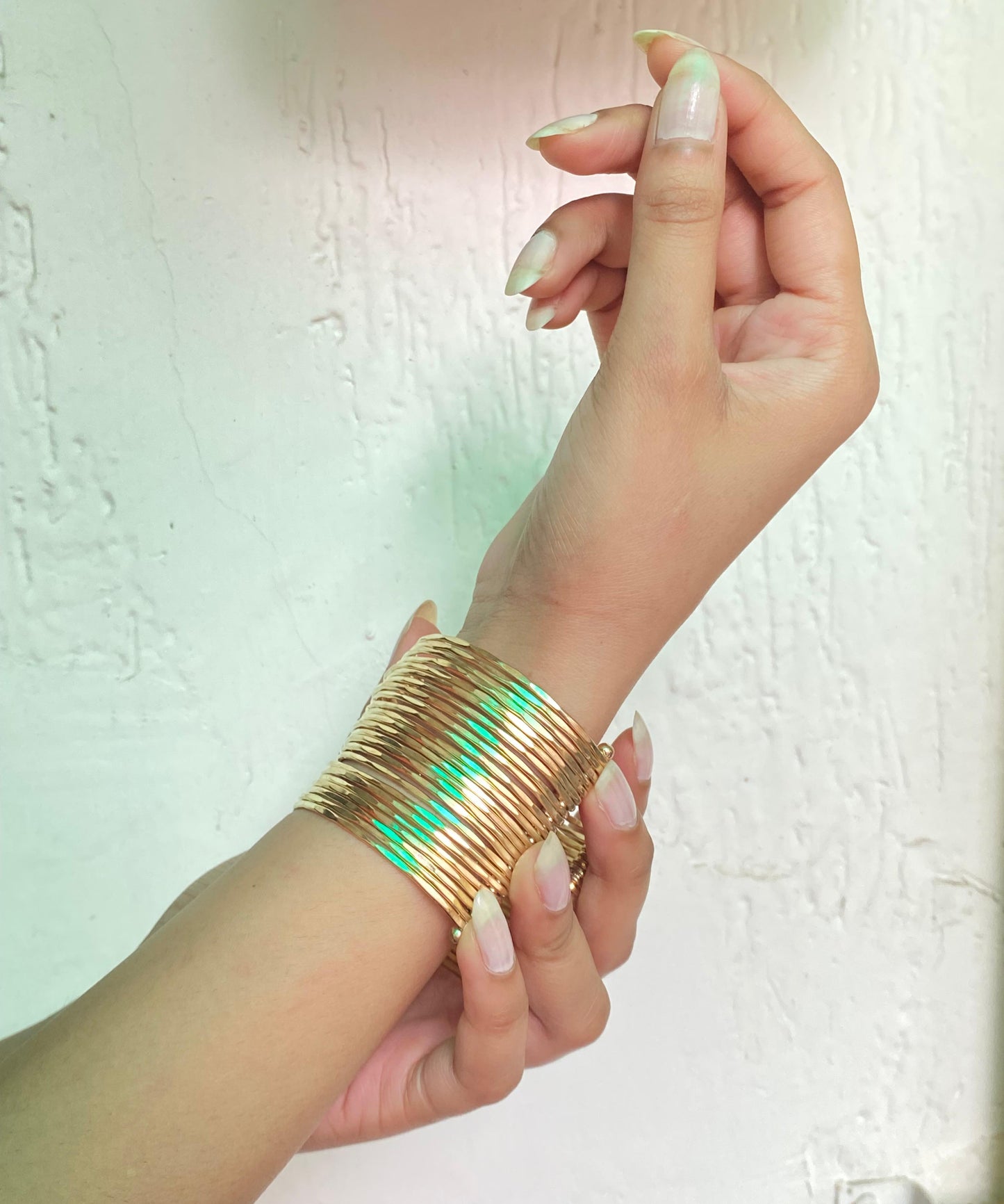 Statement strand Cuff Brass Bracelet (Anti tarnish)