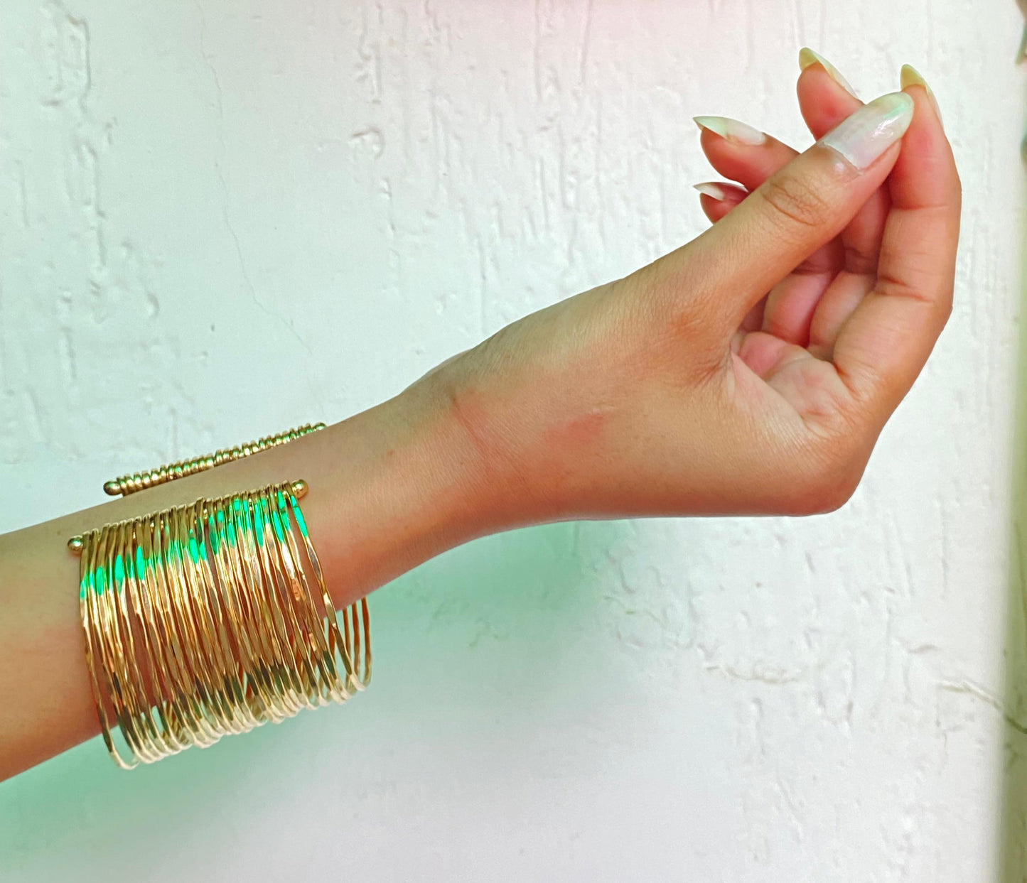 Statement strand Cuff Brass Bracelet (Anti tarnish)