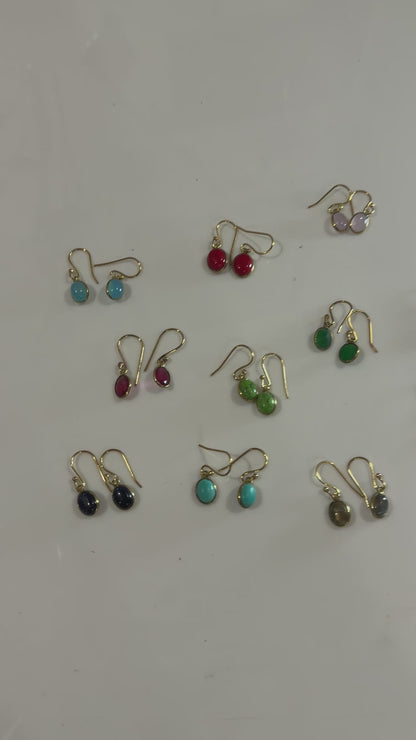 Oval Drop Earrings