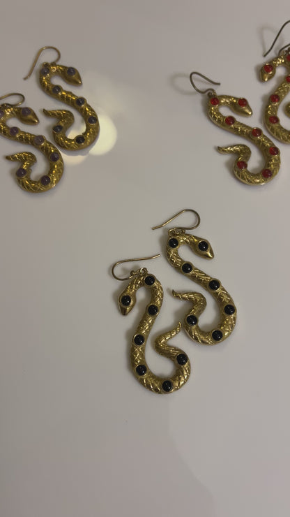 Venomous Glamour Statement Brass Earrings (Anti Tarnish)